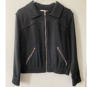 TANYA TAYLOR BLACK MOTO JACKET